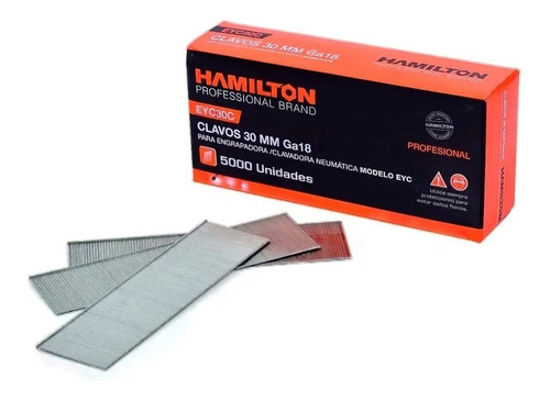 Pack 5000 Clavos Clavadora 2 X 30 Mm Hamilton EYC30C Para Eyc O Cne