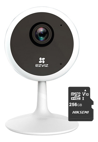 Ezviz Mini Cámara C1C-PLUS-256 IP 2MP Con Detección de Movimiento Grabación en la nube Notificación Push Audio de dos vías CS-C1C Con Memoria MicroSD 64GB Ideal Para Uso Interior