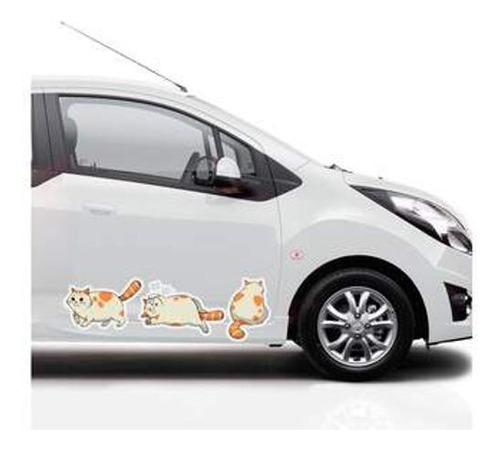 Adesivo De Carro 3 Emoções Do Gato