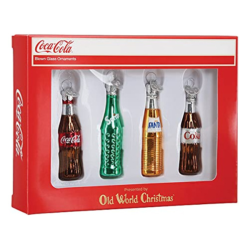 Old World Christmas Adornos Coca-cola Mini Bebidas Set De Vi