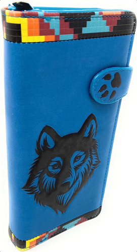 Shag Wear Cartera Grande Native Wolf Mujer 7 Teal