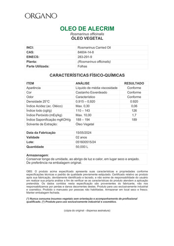 Kit Terapia Capilar ORGANO Premium - Ojon, Castor Oil, Alecrim - 100ml Cada Frasco