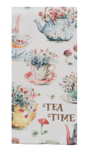Toalla De Cocina Estampada Diseño Cottage Core Tea Time