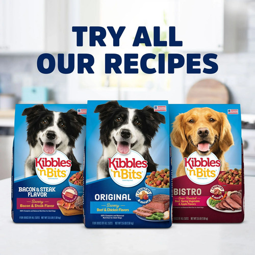 Croquetas Kibbles N Bits Bacon & Steak Flavor 7 Kilos