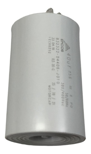 Capacitor Permanente 40uf 380/400v Epcos ,motores,e Outros