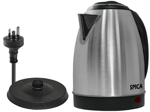 Imagen 2 de 2 de Jarra Pava Electrica Spica Sp-920 Acero Inoxidable Mate Cafe Plateado Base 360º 220v