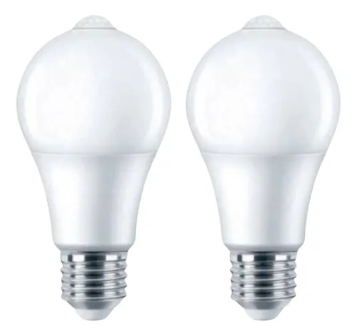 comprar 2 Focos Led Sensor De Movimiento 12w Luz Dia Bx-rt-a12x2und