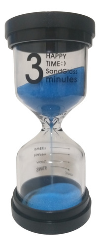 Mini reloj de arena azul de 3 minutos