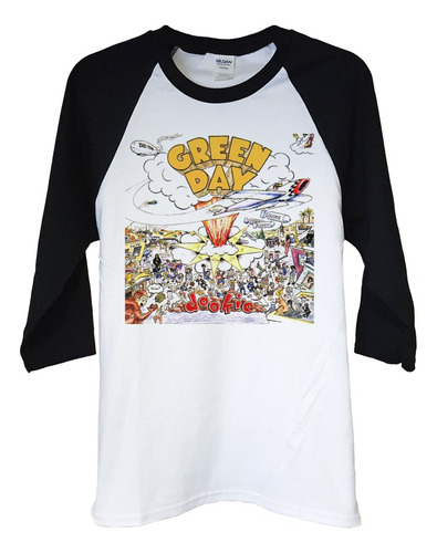 Polera Raglan 3/4 Green Day Dookie Punk Abominatron