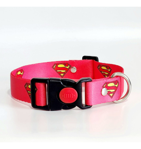 Collar Para Perro De Superman Y Supergirl Talla L