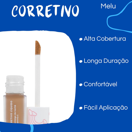 Corretivo Facial Líquido Melu By Ruby Rose Tonalidade Me110
