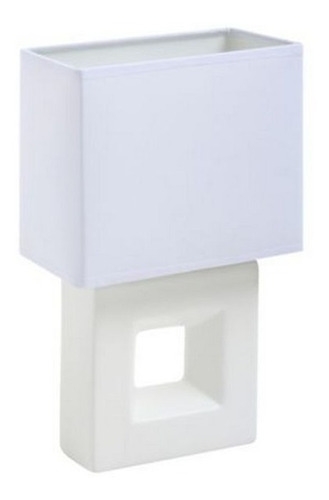 Lámpara De Mesa Quad De Cerámica Blanca E27