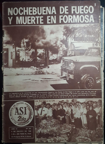Revista Asi 243 1968 Incendio Jugueteria Regalux Formosa