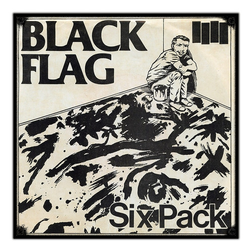 #463 - Cuadro Vintage 30 X 30 - Black Flag Punk Rock Poster