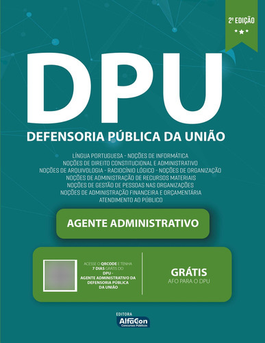 Administrativo - Defensoria Pública Da União - Dpu, De Equipe Alfacon. Editora Alfacon, Capa Mole Em Português