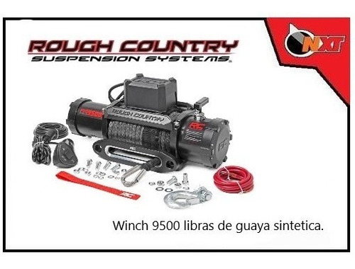 Rough Country Winch 9.500lbs Guaya Sintetica