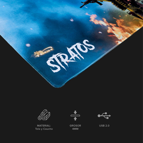 Imagen 6 de 6 de Pro Gaming Mouse Pad Stratos Njoytech Mega Size 90 X 40