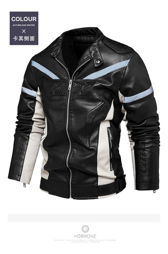 Chaqueta De Cuero Pu Reflectante De Moda Para Hombre