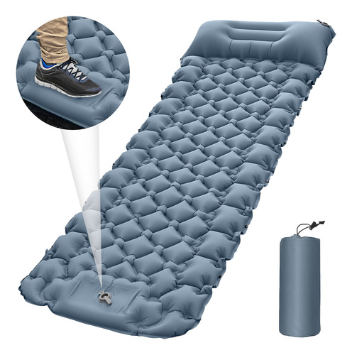 Colchón Para Dormir Impermeable Air Mattress, Almohada Portá