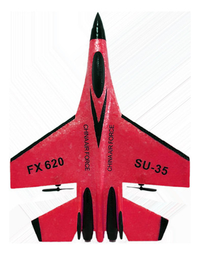 2.4g 2ch Aviones De Control Remoto Juguete Al Aire Rojo