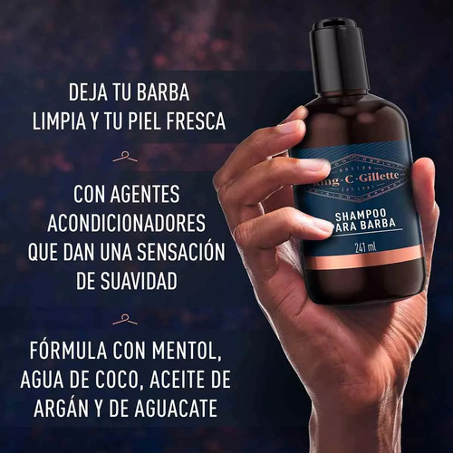 Kit King C. Gillette Para Cuidado De La Barba