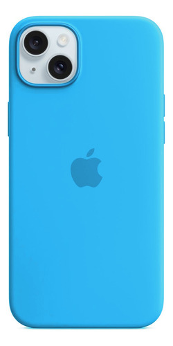 Silicone Case Iphone 14 Funda Silicona Celeste Lisa