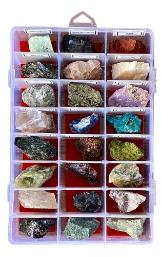 Muestrario Minerales 24 Piezas Extraíbles