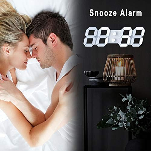 Edup Home Reloj Despertador De Escritorio Led 3d Moderno Par