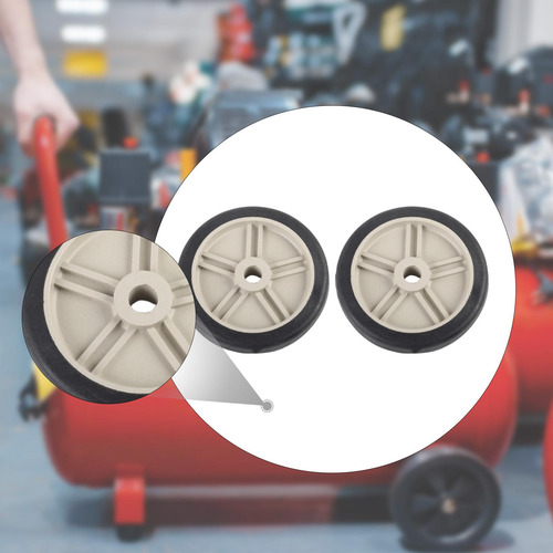 2 Ruedas Para Compresor De Aire (tornillos No 6 Pulgadas