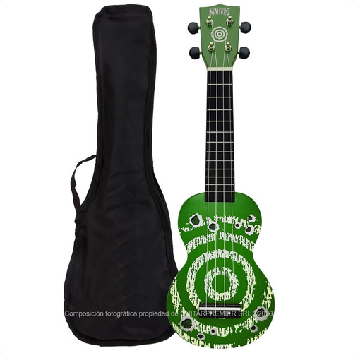 Ukelele Soprano Diseño Bamboo Cuerdas Aquila Mandala Dibujos Colores Bombo Funda Pua Envio Garantia Oficial