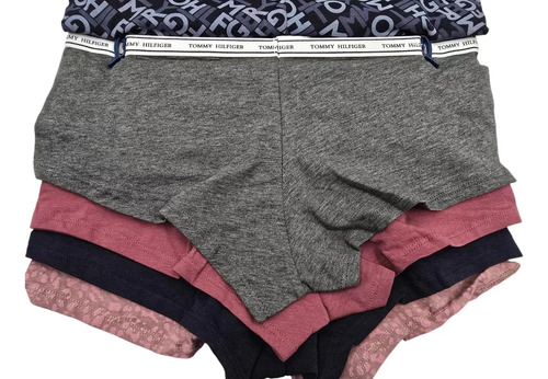 Paquete 5 Boxer Boyshort Tommy Hilfiger Mujer Originales