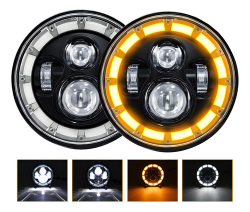 Led Redondo De 7 Pulgadas, Faro Led Para Todo Terreno Con Al