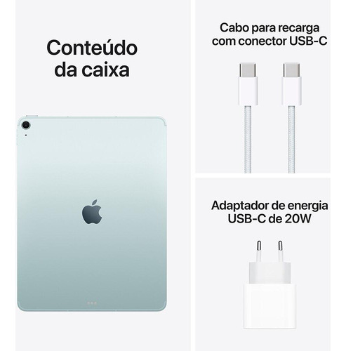 Apple iPad Air 13 M3, Wi-fi + Cellular, 512gb - Azul