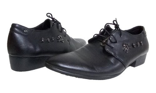 Zapatos Oxford Bondage Calaveras Hombre Talla 42 Generica