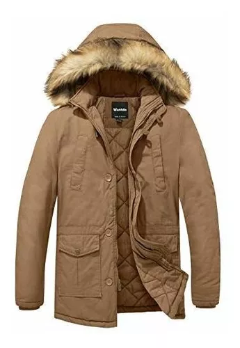  Wantdo Abrigo de invierno con capucha para hombre