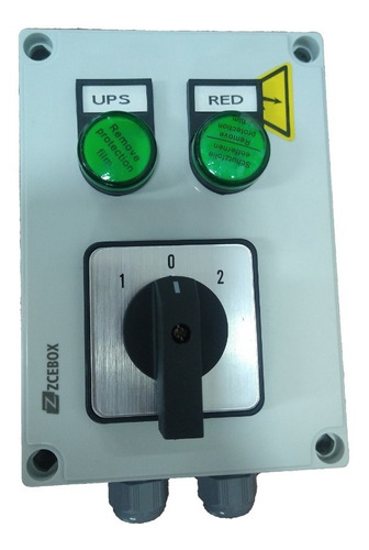 Transferencia Manual Selector De 40a 1-0-2 En Caja Cableado