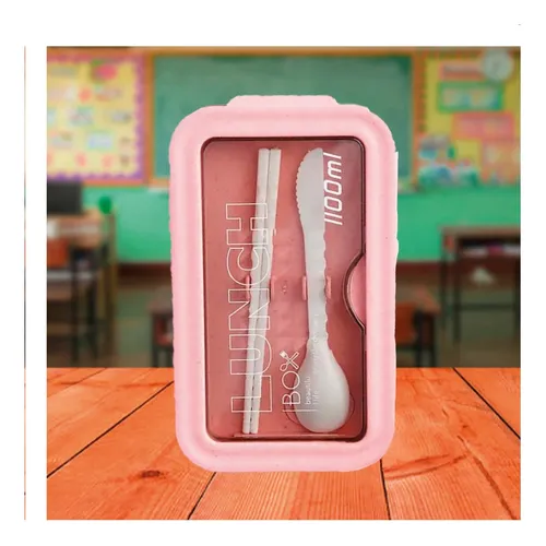 comprar Pack3 Lonchera Tapa Transparente Rosado Y+regalo Agendita