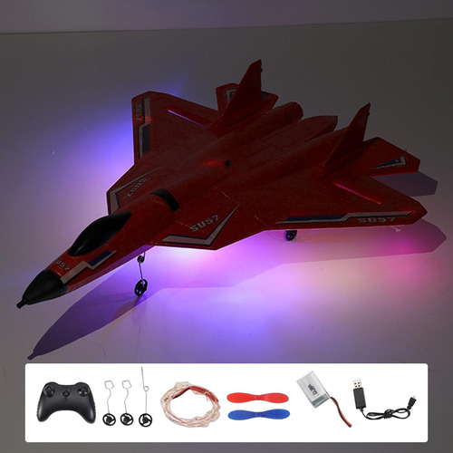 Avión De Control Remoto 2.4g Listo Su-57 Rc Drone Rc Rojo