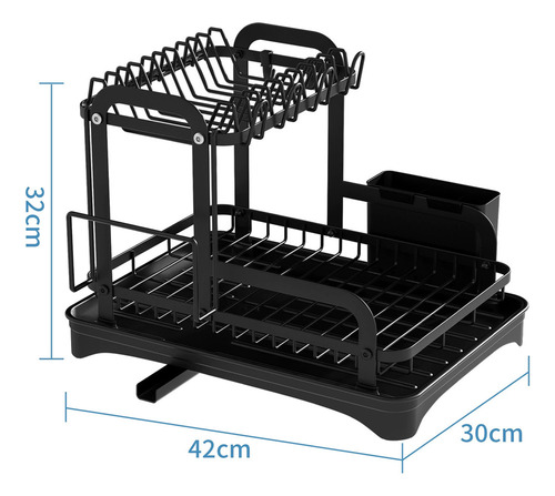 Escurridor De Platos Con Drenaje Automático