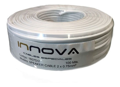 Cable Gemelo Interior 2 X 0,50mm Vaina Blanca 100m 1605d/2