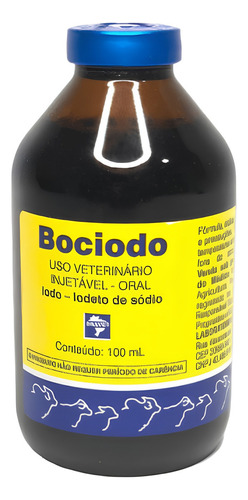 Suplemento Com Iodo Para Cavalo Adulto E Jovem Em Líquido Bravet Injetavel Bociodo Sem Sabor Em Frasco