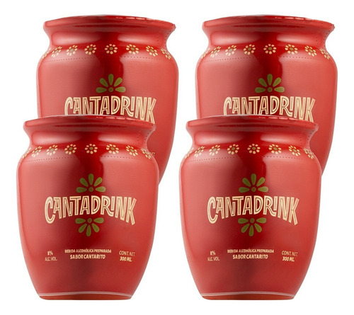 Cantadrink Cantarito Preparado 4 Cantaritos 300 Ml C/u