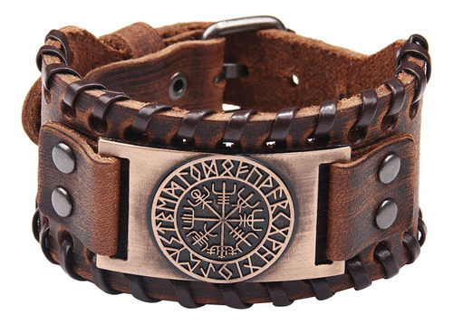 Pulsera Para Hombre De Cuerda Trenzada Punk Viking Pulsera