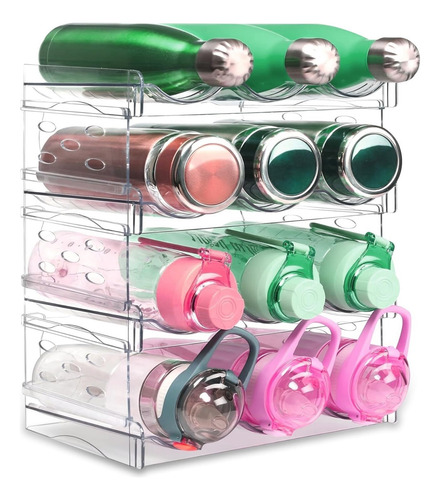 Organizador Botellas Agua Apilable 4 Niveles Para Encimera