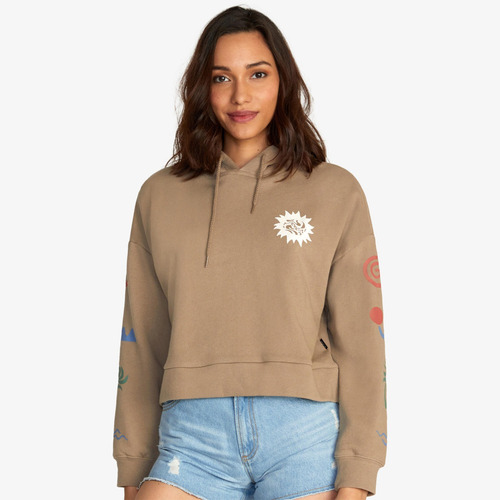 Polerón Mujer Breeze Hoodie Otlr Café Rvca