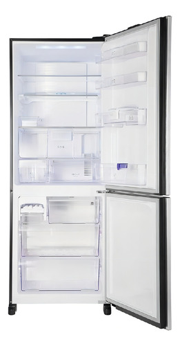 Geladeira Grande Duas Portas Panasonic Com Freezer 425 L Cor Refrigerador Preto De Aço