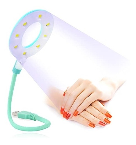 Lámpara Para Uñas Led Con Cable Flexible Y Cuello De Cisne