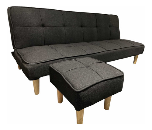 Futon Owen Chenille Nordico Con Apoya Pies Outlet