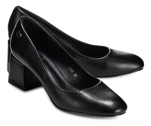 Zapatos Taco Negro Formal Mujer Weide Js60