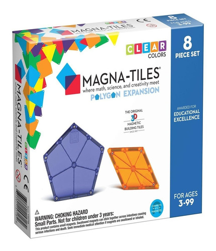 Juego Magnetico Bloques Expasión 8 Piezas Magna Tiles